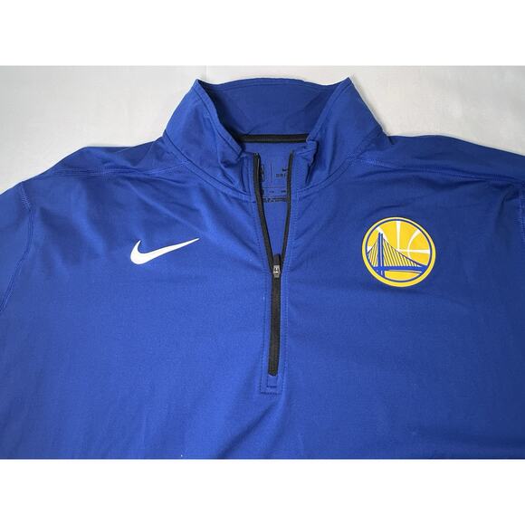 Nike Golden State Warriors 1/4 Zip Pullover XXL Blue Sweatshirt NBA Please Read - Picture 2 of 10